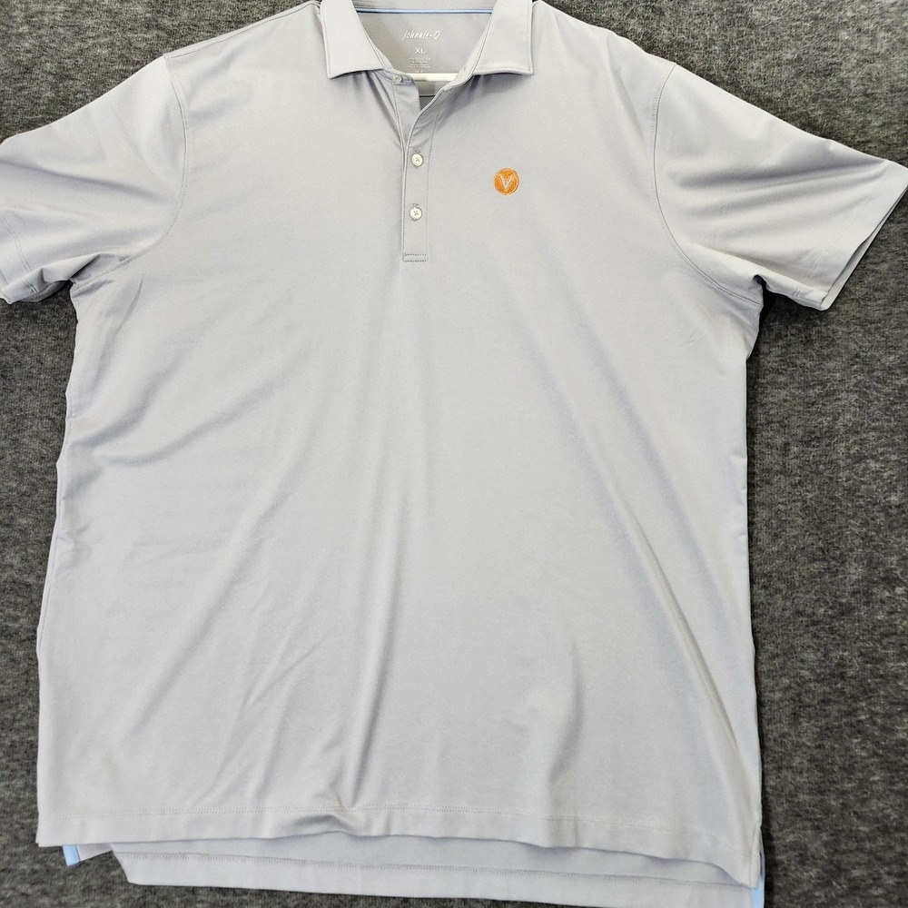 Johnnie-O West Coast Prep Mens XL Gray Ploy/Spandex Polo Shirt Surfer